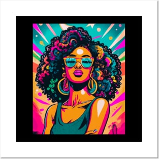 Black Girl Magic Afro Melanin Queen African American Women Posters and Art